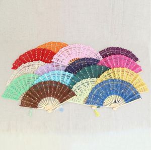 Abanico de Encaje de Ganchillo Delicado con Asa de Color Personalizado, Plegable y Compacto para Eventos Corporativos, Celebraciones Festivas y Decoración de Bodas - Product Image 4