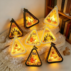 Linterna <span class=keywords><strong>de</strong></span> Nieve con Forma <span class=keywords><strong>de</strong></span> Santa Claus, PVC Ecológico, Luz Nocturna Navideña Retro, Regalos Decorativos, AG10, Decoraciones Navideñas - Product Image 1