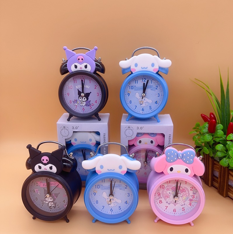 ルミ姉ミニクロック　置時計　　　　　【激レア入手困難品・新品未使用】 Cinnamoroll Kuromi Student Alarm Clock - Silent Quartz with