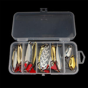 Set de Señuelos de Pesca, 10 Piezas, Señuelos Metálicos Giratorios, Cucharas, Accesorios con Lentejuelas, Señuelos Biónicos Duros, Set de Aparejos de Pesca - Product Image 2