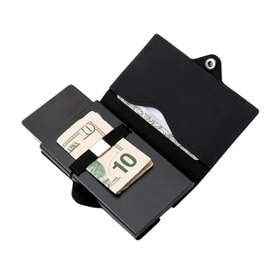 Casekey Men Coin Purse Aluminum Ffid <b>Card</b> <b>Holder</b> <b>Wallet</b> Carteras Minimalistas Crazy Horse Leather Genuine Leather Smart <b>Wallet</b> - Product Image 2