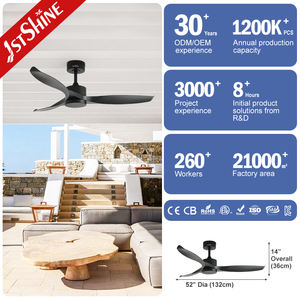 <span class=keywords><strong>Ventilador</strong></span> <span class=keywords><strong>de</strong></span> <span class=keywords><strong>Techo</strong></span> para Exteriores 1stshine, Resistente a la Intemperie, sin Luz, 52 Pulgadas, Motor <span class=keywords><strong>de</strong></span> CC, para Uso en Patios Cubiertos y Jardines, IP65 - Product Image 3