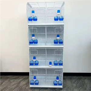 Gabbia per Uccelli Ecologica in Acciaio Inox 70*42*42CM, Voliera Smontabile, Lussuosa Villa per Uccelli, Grande Gabbia per Allevamento - Product Image 1