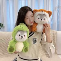 Peluche Husky Mignonne en Coton PP Doux Lavable, Jouet Anti-Stress Confortable, Coussin à Câliner ; Cadeau pour la Journée des Enfants, Décoration d'Intérieur