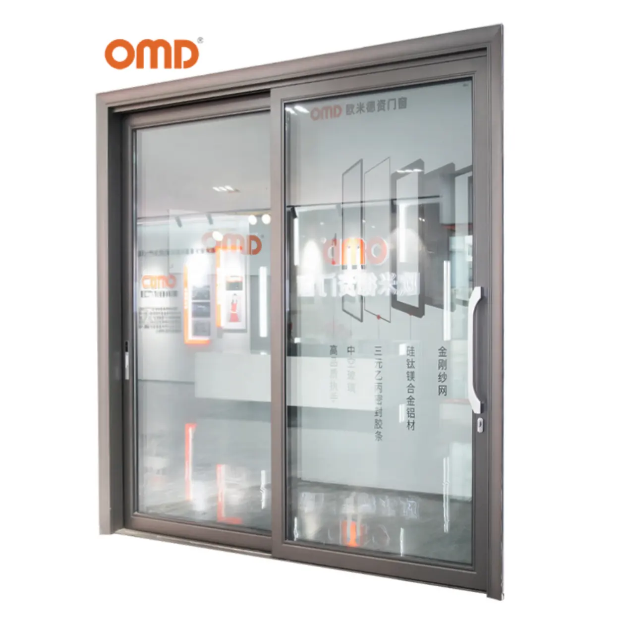 Puertas corredizas de vidrio de aluminio de servicio pesado personalizadas insonorizadas Resistencia al impacto exterior Puertas de entrada delanteras deslizantes de doble cara