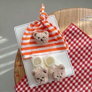3D Çizgi Film Bebek Pamuklu Çoraplar Unisex Toptan Yenidoğan Bebek Şapka Çorap Seti Sevimli Bebek Kız Erkek Çorapları - Product Image 5