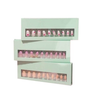 Boîte <span class=keywords><strong>rigide</strong></span> vide de luxe personnalisée de haute qualité avec fermeture magnétique étanche pour présentation d'ongles artificiels à presser, avec gaufrage - Product Image 4