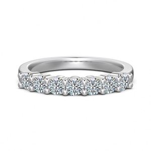 Anillo de Joyería Dylam Elegance Style Top, Chapado en Rodio, Plata 925, Piedras de Moissanita de 0.7ct D VVS1, Anillos de Joyería OEM ODM - Product Image 1