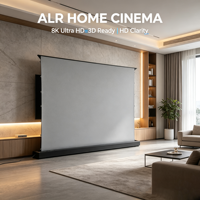 Écran de projection motorisé gris anti-lumière, à levage automatique, gain élevé HD ALR, pour sol et chambre à coucher