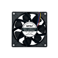 Düşük Fiyatlı DC12038LBL 12V 24V 48V Düşük Hızlı 7 Kanatlı 4 Telli Bilyalı Rulmanlı Aksiyal Soğutma Fanı