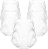 Gobelets à vin jetables en plastique, design créatif rayé, verres à whisky sans pied, pour vin rouge et champagne – Vente chaude directe usine