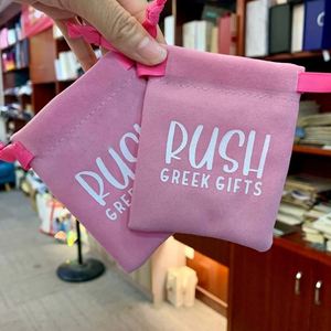 Wholesale Luxury Velvet Gift Pouch Custom Soft Velvet Jewelry Protecting <b>Bag</b> Pink Color Mini Velvet <b>Drawstring</b> <b>Bag</b> - Product Image 5