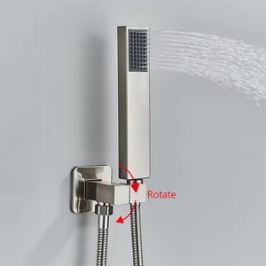 Sistema de Ducha de Lluvia Montado en Pared de Níquel Cepillado con Ducha de Lluvia y Ducha de Mano, Set de Baño Personalizable, Venta al por Mayor con Entrega Rápida - Product Image 4