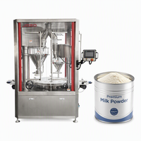Machine de remplissage de poudre de lait entièrement automatique avec remplisseur à vis haute précision et ligne d'embouteillage intégrée
