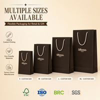 Bolsa de Regalo de Papel Gris Biodegradable, Impresión Digital de Lujo, Asa de Cuerda de Algodón, para Regalos Corporativos y Venta al por Mayor