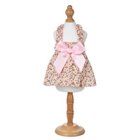 Robe respirante pour chien à imprimé marguerite avec bretelles à volants, grande jupe de princesse verte en satin avec nœud, tenue d'été confortable pour chiot