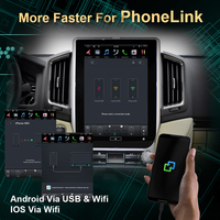 13.6 "écran Vertical BT Google Carplay pour TOYOTA LAND CRUISER LC200 2016- Android tête unité Mirrorlink autoradio lecteur vidéo