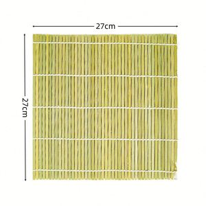 Wholesale Factory Japanese Bargain Sushi Making Kit Green Natural Bamboo Sushi <b>Mat</b> DIY Professional Sushi <b>Rolling</b> <b>Mat</b> - Product Image 3