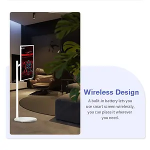 Stand By Me Facebook Tiktok Video Player Lcd Touch Screen Rotatable Portable Tv Interactive Digital Signage With Battery