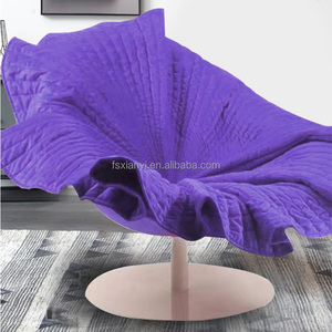 Villa rote Blume Form Samt Stoff Lounge Stuhl Designer Ei Stühle für Wohnzimmer Sofa Set - Product Image 6
