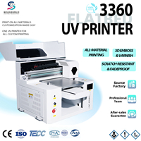 Imprimante UV à plat A3 Plus 3360 DX7 pour impression de badges, supports acryliques et pin's avec vernis CMYK blanc 33x60cm