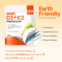 Complément Alimentaire Vitamine D3 K2 MK-7 Magnésium Zinc en Gélules Molles 10000 UI 200 µg OEM Marque Privée