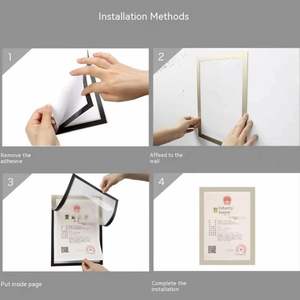 Accessoires de bureau Pvc plastique affiche photo avis panneau d'affichage support de cadre <span class=keywords><strong>mural</strong></span> A6 auto-adhésif cadre magnétique - Product Image 2