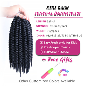 Extensiones de Cabello Sintético para Niños, Ondulado Natural, Ombre, Box Spring, Water Wave, al por Mayor, Bomb Passion Twist, Faux Locs, Trenzas de Ganchillo - Product Image 3