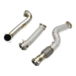 Tubo de escape de ajuste directo para BMW M3/M4 G80/G82 M2 G87 S58 3.0T Boska, escudo térmico de acero inoxidable, tubo de bajada recto - Product Image 1