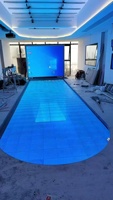 P2.976 Interaktiver LED-Bodenfliesen-Bildschirm für den Außenbereich, begehbarer Tanzflächen-Display, gehärtetes Glas, 500x500 500x1000, IP65