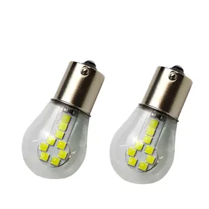 Glas fall 1156 ba15s 1157 bay15d bau15s py21w 18 smd 3030 led convext auto blinker bremsleuchten auto drl stop lampen 12V