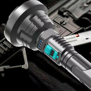Wholesale Strong <b>Light</b> LED Flashlight USB Charging <b>Battery</b> Display Large Long Range Home <b>Outdoor</b> - Product Image 1