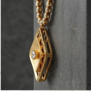 Conjunto de Collar y Pendientes Geométricos de Plata 925 y Oro Italiano - Joyería Fina para Mujer, Regalo de Compromiso y Aniversario - Product Image 5