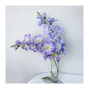 QYYM-44 <span class=keywords><strong>Xinxin</strong></span> 3D Glaïeul Real Touch Larkspur artificiel Delphinium Grandiflorum fait à la main maison mariage et décoration de fête - Product Image 2