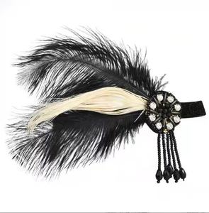 ชุดเครื่องประดับคอสเพลย์สไ<span class=keywords><strong>ต</strong></span>ล์วินเทจยุค 1920 สำหรับงานปาร์ตี้แบบแกสบี้ ประกอบด้วยที่คาด<span class=keywords><strong>ผม</strong></span>ประดับขนนกและคริสตัล สร้อยคอไข่มุก <span class=keywords><strong>ต</strong></span>่างหู และถุงมือสำหรับผู้หญิง - Product Image 5