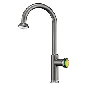Grifo de Lavabo Monomando Moderno Minimalista con Sensor Táctil, Mezclador de Agua Fría y Caliente, Válvula Cerámica Sin Contacto, con Medidor - Product Image 1