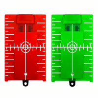 Plaque cible magnétique verte et rouge avec support pour niveau laser