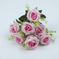 Rote Samt künstliche Burgunder Rosen Hochzeit Bühnen dekoration Blumen für Muttertag und Back to School MOQ 50 Pcs
