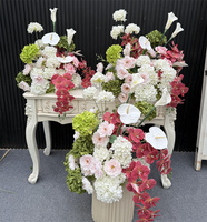 2027 Nieuwe Trend Calla Lelie Bruidsboeket Kunstmatige Roze Groene Hortensia Bloembol voor Evenement Feestdecoratie