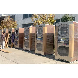 12 - 20kg jetonla çalışan ticari yığın 2in1 yıkama kurutma makinesi çamaşır yıkama makinesi fiyat