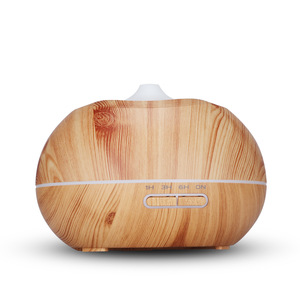 Humidificador ultrasónico creativo de 400 ml con diseño de madera, difusor de aroma para uso en el hogar y la oficina, con temporizador y luz LED. - Product Image 5