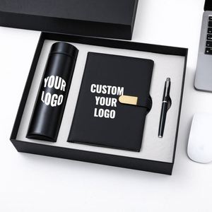 Wholesale Promotional Luxury Bottle Notebook Gift Set Business Office Black Green Leather Magnetic Diary A5 <b>Journal</b> With Box - Product Image 5