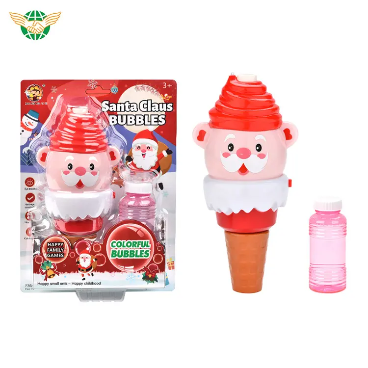 2023 nuevos juguetes de burbujas soplador de burbujas de helado palo de burbujas de Navidad con luz y música para niños gran regalo de Navidad
