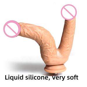 Dildo in Silicone <span class=keywords><strong>Sicuro</strong></span> per il Corpo, 8 Pollici, Giocattolo Sessuale Realistico per Donne, Masturbatore Vaginale, Dildo Grande per Macchina del <span class=keywords><strong>Sesso</strong></span> - Product Image 5
