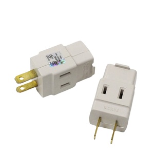 ETL Multifunctionele ABS Drievoudige Wandcontactdoos Stroomadapter Witte Kleur 2-polig 3-weg 15A 125V - Product Image 1