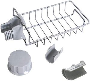 Estante Escurridor para Fregadero, Soporte para Esponjas, Organizador de Jabón, Toallero, Accesorios de Cocina de Acero Inoxidable - Product Image 2