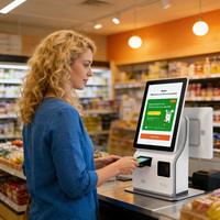 Quiosco Táctil Capacitivo Android/Windows PCAP con Intel I5, NFC, Pantalla de Alta Resolución, Punto de Venta de Autoservicio, Impresión QR, para Negocios en Interiores, 1 Año de Garantía