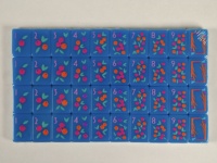 Ensemble de Mahjong américain de luxe en acrylique bleu vif, 166 tuiles, motif feuille et plume aquarelle, Joker, nature, jeu de table pour collectionneur