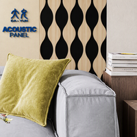Panneau mural décoratif acoustique en bois 3D ondulé, style luxe léger et moderne, écologique, pour salon, hôtel, fond de télévision