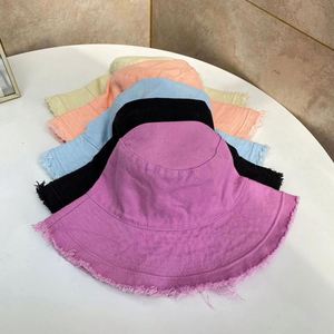 Tendances mode été : Chapeau de soleil en coton à bords effilochés pour femme et jeune fille, grand chapeau bob vieilli à large bord pour l'été - Product Image 1